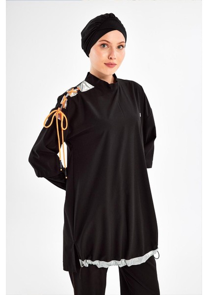 Kadın Spor Likra Tam Kapalı Tesettür Mayo Kimber 1202 Siyah indirimleri