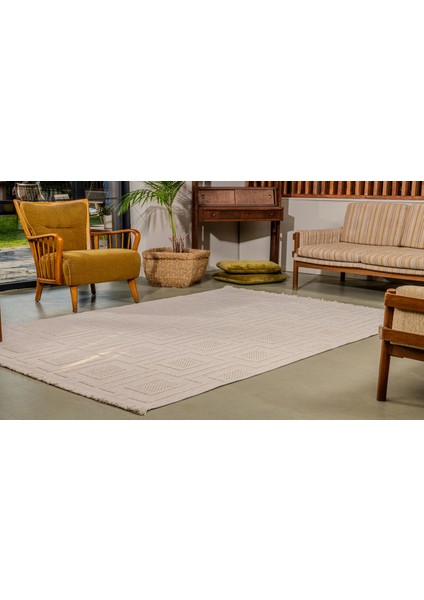 Bravvo BR008 Bej Hav Toz Vermez Salon Mutfak Koridor Oturma Odası Yolluk Dokuma Kilim