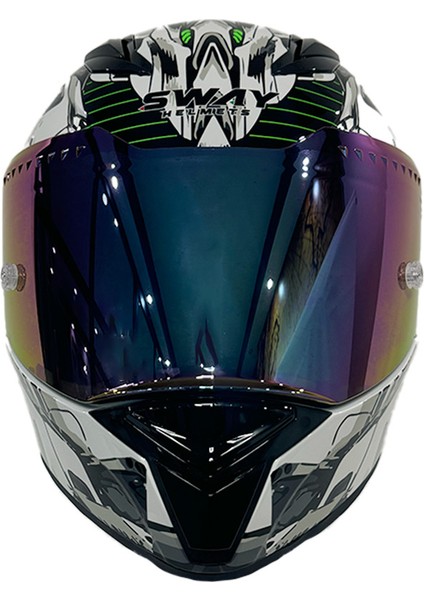 Sw 850 White Green Full Face Motosiklet Kaskı fiyatları
