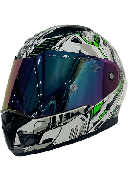Sw 850 White Green Full Face Motosiklet Kaskı modelleri