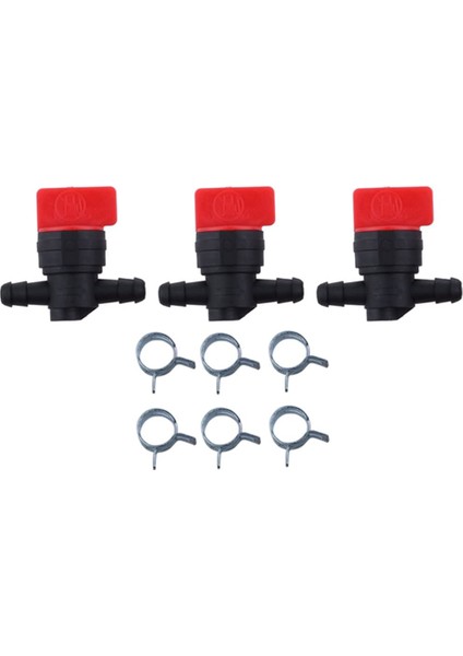 3 Adet 494768 698183 Yakıt Kapatma Vanası Kelepçe ile 1/4 Inç Yakıt Hattı Briggs & Stratton Murray Toro Çim Traktörü (Yurt Dışından)