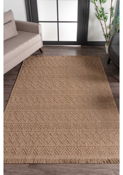 Bravvo BR004 Kahverengi Hav Toz Vermez Salon Mutfak Koridor Oturma Odası Yolluk Dokuma Kilim
