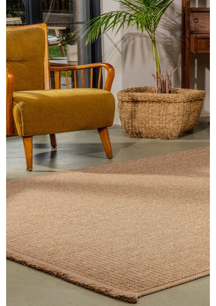 Bravvo BR001 Kahverengi Hav Toz Vermez Salon Mutfak Koridor Oturma Odası Yolluk Dokuma Kilim