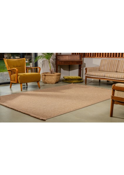 Bravvo BR001 Kahverengi Hav Toz Vermez Salon Mutfak Koridor Oturma Odası Yolluk Dokuma Kilim