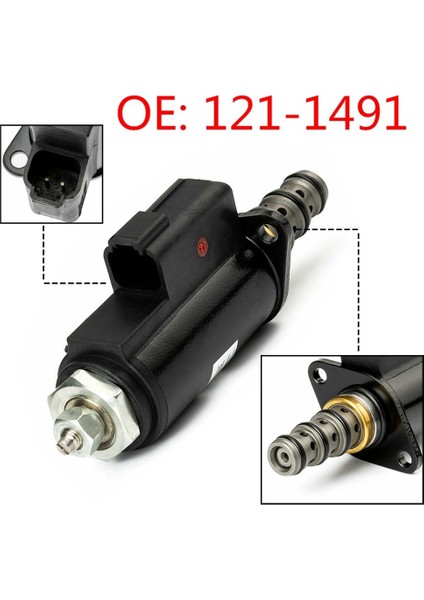 Caterpillar E320B/C/D 315C 325C 1211491 KWE5K-31 G24DA30 Cat Için 121-1491 Ekskavatör Döner Solenoid Valf (Yurt Dışından)