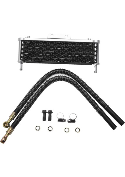Motosiklet Yağ Soğutucusu 4 Sıralı Örgü Büyük Boy 10MM Boru ile 50CC-160CC Modifiye Yağ Soğutmalı Motorlar Pit Dirt Bike (Yurt Dışından)