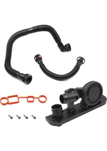 Karter Havalandırma Valfi Pcv ve Hortum Servis Kiti 06F103235 06F103221E Audi A4 Vw Jetta Passat 2.0 T Için (Yurt Dışından)