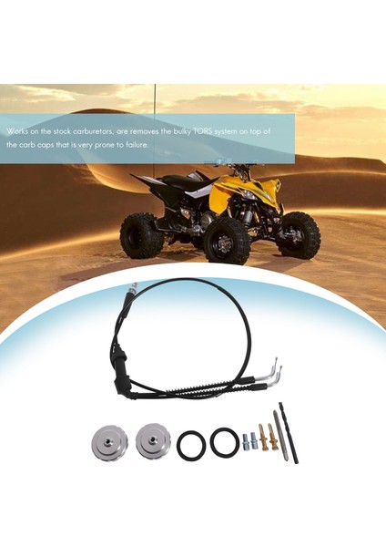 Yamaha Banshee Gaz Kelebeği Kablo Kapakları Rölanti Vidaları Için Tors Silme Temizleme Eliminatör Kiti (Yurt Dışından)