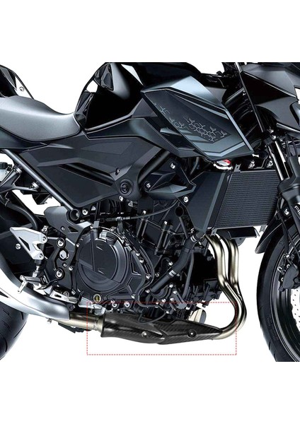 Kawasaki Z900 2017-2019 Motosiklet Egzoz Sistemi Orta Bağlantı Borusu Karbon Fiber Isı Kalkanı Yüzey Koruma Anti-Haşlanma Kabuk (Yurt Dışından)