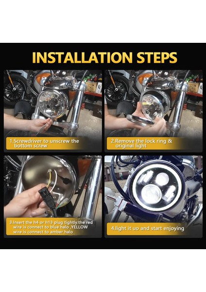 Inç 100W Araba LED Farlar Drl Dönüş Sinyal Işığı LED Işık Halkası Melek Gözler Işıkları Jk Tj Lj Cj H1 H2 (Yurt Dışından)