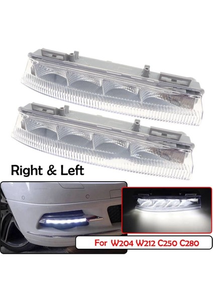 A2049068900 A2049069000 Araba Ön LED Drl Gündüz Farı Sis Lambası Mercedes-Benz W204 W212 C250 C350 E350 (Yurt Dışından)