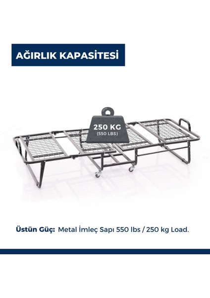 Inova Katlanır Metal Tek Kişilik Karyolla
