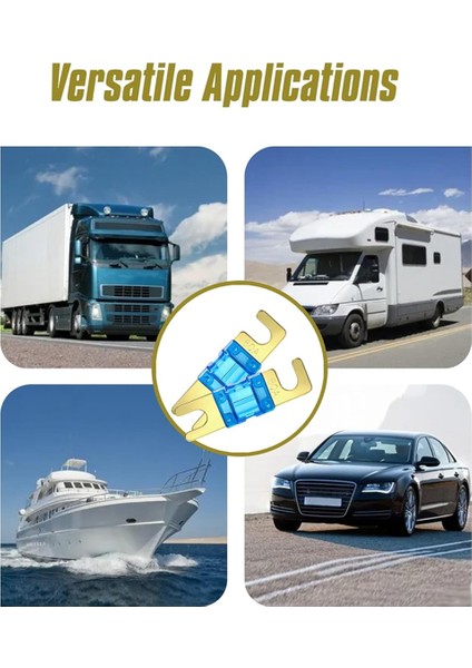 18 Adet Mini Anl Sigorta, Kaplamalı Anl Sigorta Paketi (20A, 30A, 40A, 50A, 60A, 80A, 100A, 125A, 150A) Otomotiv Denizcilik Için (Yurt Dışından)