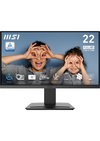 Msı 21.45 Pro MP223 E2 1920X1080 (Fhd) 16:9 Flat Va 100HZ 1ms Adaptıve-Sync Monıtor