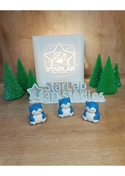 Snorlax 3 Boyutlu Figür(3 Lü Set)