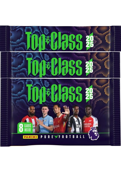 Premier League Top Class 2025 Trading Cards 8li x 3 Adet
