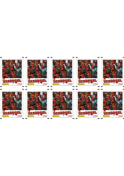 Marvel Deadpool Sticker And Card Collection 10 Paket(50 Sticker)
