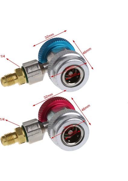 2 Adet Araba Oto Freon R134A H/l Hızlı Çoğaltıcı Adaptörleri Klima Soğutucu Ayarlanabilir A/c Manifold Göstergesi (Yurt Dışından) modelleri