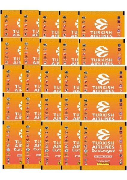 Official 2024-25 Turkish Airlines Euroleague Sticker Albümü Başlangıç Paketi + 25 Paket (125 Çıkartma) Seti fiyatları