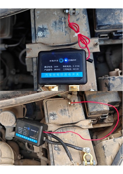 Uzaktan Akü Kesme Anahtarı 12V 260A Kill Anahtarı Otomatik Güç Kapatma Uzaktan Araba Kamyon,c ile Akü Boşalmasını Önleyin (Yurt Dışından)
