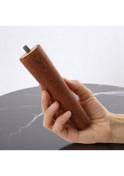 Ahşap Ayak 15 cm 8'li Set Koyu Meşe M8 Civatalı Bağlantı Aparatlı Dolap Mobilya Koltuk Kanepe Destek Ayağı Ayakları fiyatları