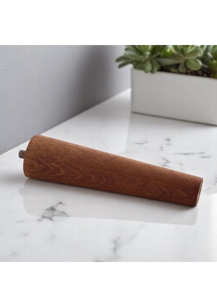 Ahşap Ayak 15 cm 8'li Set Koyu Meşe M8 Civatalı Bağlantı Aparatlı Dolap Mobilya Koltuk Kanepe Destek Ayağı Ayakları indirimleri