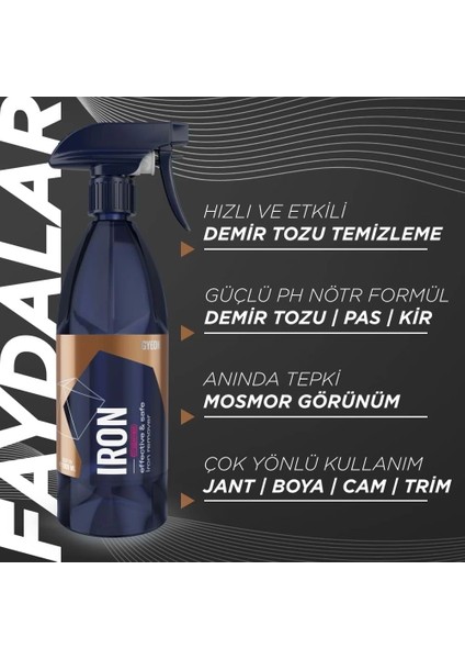 Q²m Iron Redefıned Demir Tozu, Balata Tozu Temizleyici ve Pas Sökücü Ph Nötr 1000 ml fiyatları
