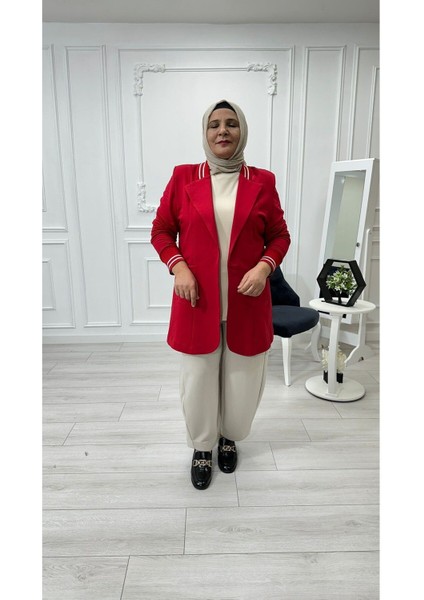 Büyük Beden Tasarım Ribana Detaylı Ceket fiyatları