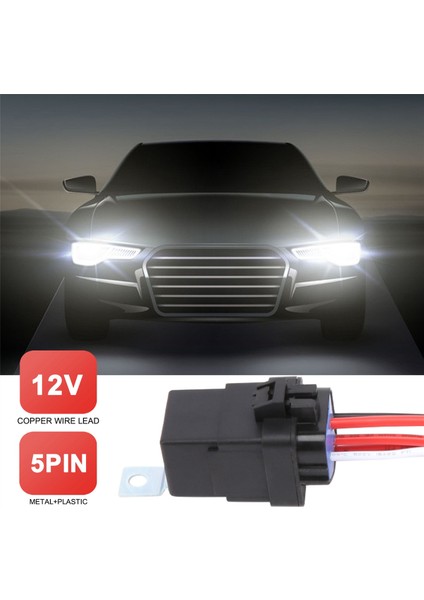 60/80 Amp 12 Volt Su Geçirmez Otomotiv Rölesi, Pigtailli 5-Pin Ağır Hizmet Tipi 12 Awg Röleler, Tekneler Için Otomatik Fan Arabalar (Yurt Dışından)