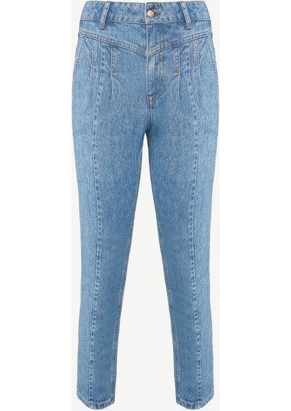 Önü Kırma Detaylı Denim Pantolon modelleri