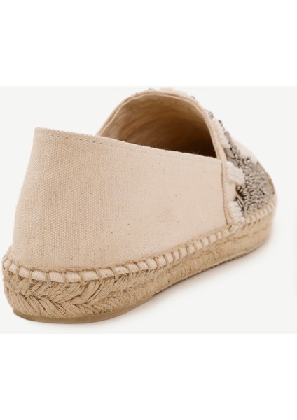 İki Renkli Boncuk İşlemeli Espadril modelleri