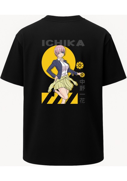 Oversize Nakano Ichika Eşsiz Beşizler Baskılı Unisex Tişört