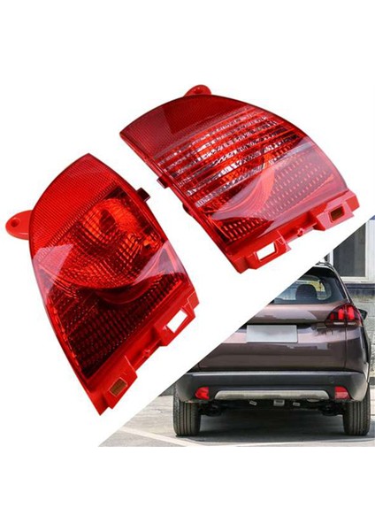1 Çift Araba Arka Tampon Sis Lambası Park Uyarı Reflektör Arka Lambaları Fren Lambası Peugeot 308CC/C3/2008 2009-2014 (Yurt Dışından)