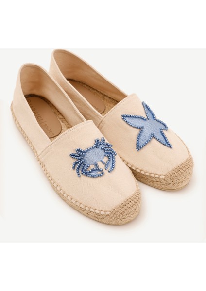 Deniz Yıldızı Desenli Espadril