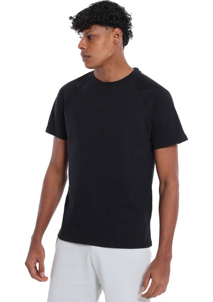 Kofu Erkek Siyah Günlük Stil T-Shirt 25YE020-SYH