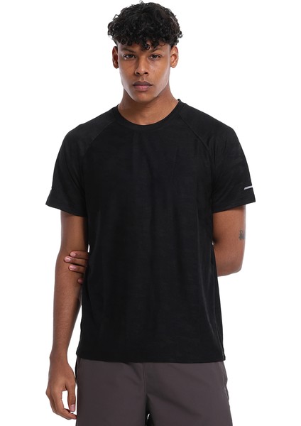 Atami Erkek Siyah Koşu T-Shirt 25YE009-SYH