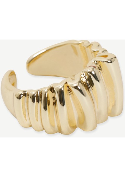 Bombe Dokulu Gold Yüzük