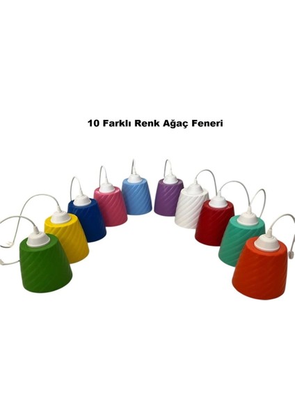 10 Farklı Renk Ağaç Feneri E27 fiyatları