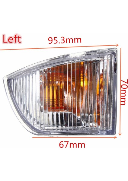1 Adet Araba Dikiz Aynası Gösterge Merceği Lambası Yan Ayna Dönüş Sinyal Kapağı Ampulsüz Iveco Daily 2006-2011 - Sağ (Yurt Dışından)