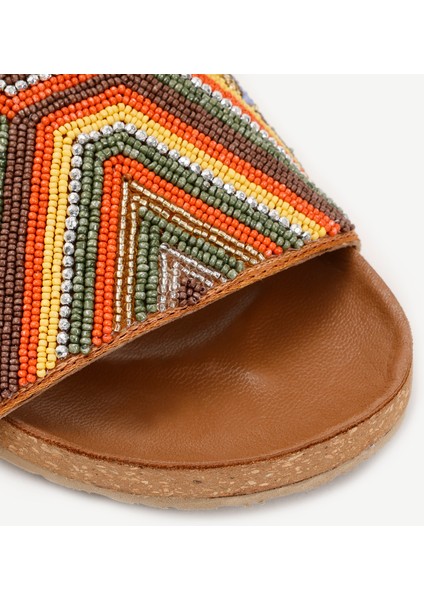 Boncuk Işleme Terlik modelleri