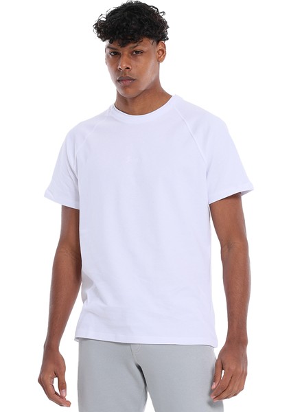 Kofu Erkek Beyaz Günlük Stil T-Shirt 25YE020-BYZ