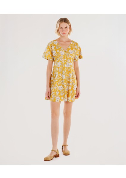 Pensli Kısa Kollu Mini Elbise