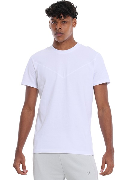 Seto Erkek Beyaz Koşu T-Shirt 25YE002-BYZ