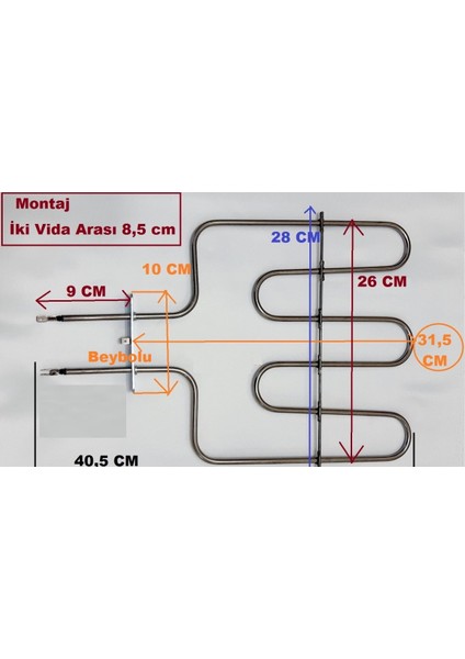 1300 Watt Fırın Rezistans , Mekappa Fırın Rezistansı