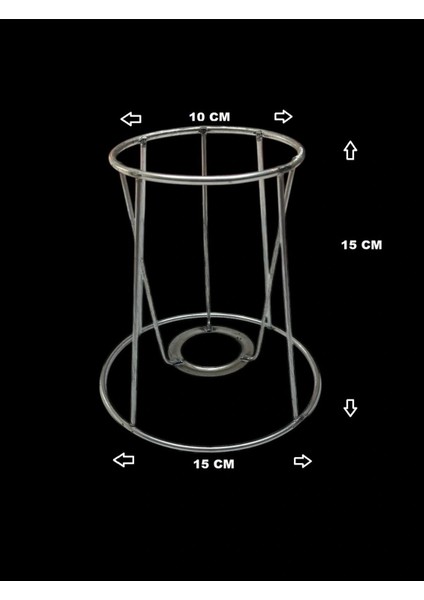 Aplik Başlık Iskelet Teli 3mm Paslanmaz Galvaniz Metal (15 Cm)