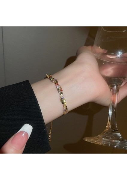 Yeni Ağır Sanayi Iyi Şanslar Bilezik Zarif Işık Lüks Mizaç Bilezik Kişiselleştirilmiş Nimet El Takı (Yurt Dışından)