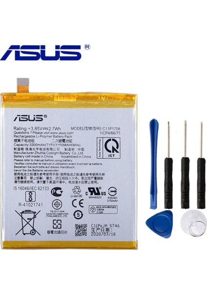 Asus Zenfone 5 2018 ZE620KL-ZS620KL C11P1708 Batarya Pil+Tamir S Senalstore