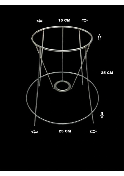 Masa Lambası Iskelet Teli 3mm Paslanmaz Galvaniz Metal (2 Metre Arapuarlı Duy Dahil)