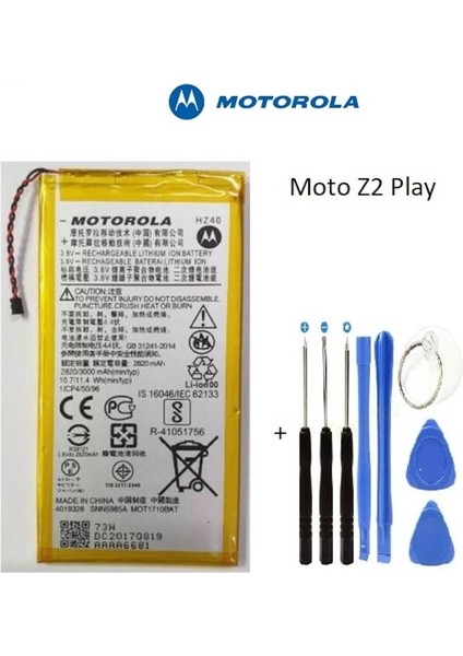 Motorola Z2 Play XT1709 XT1710 HZ40 Batarya Pil ve Tamir Seti Senalstore