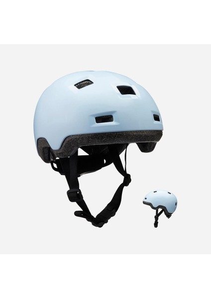 Oxelo Çocuk Kaskı - Paten / Kaykay / Scooter - Pastel Mavi - B100